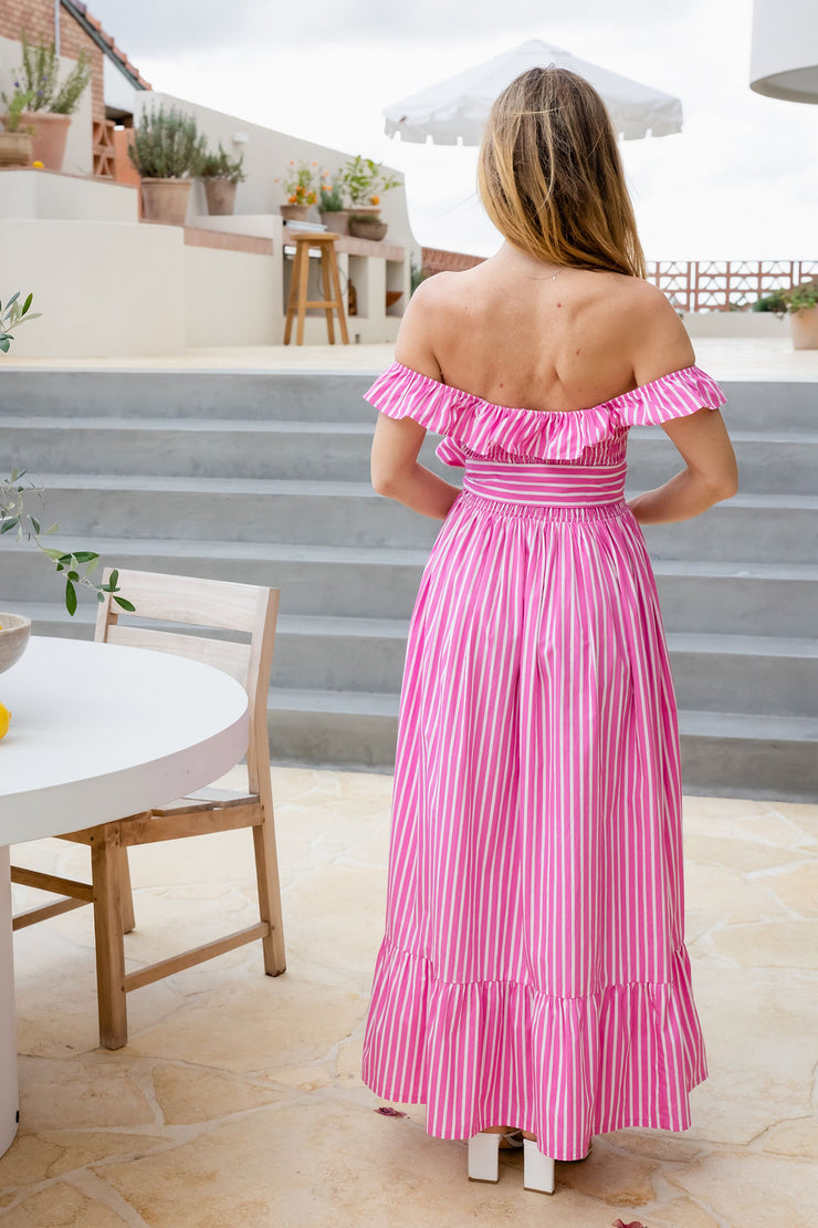 Dress - Maldives Cotton Ruffle Maxi