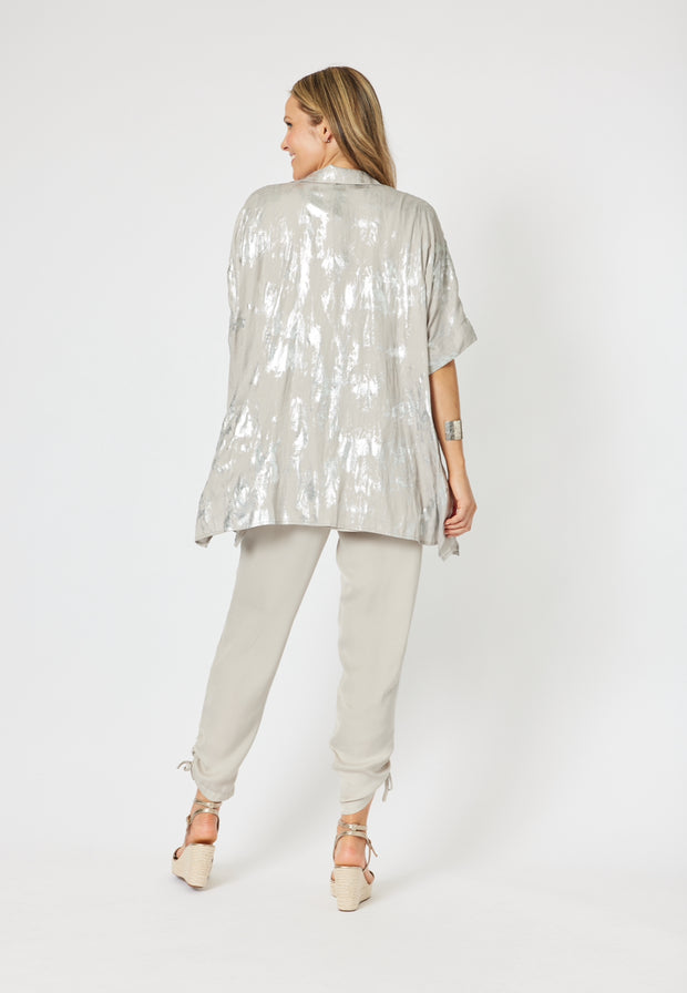 Jacket  - Champagne Foil Oversized Shirt