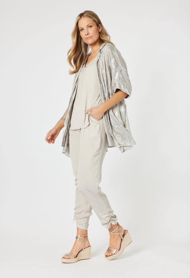 Jacket  - Champagne Foil Oversized Shirt