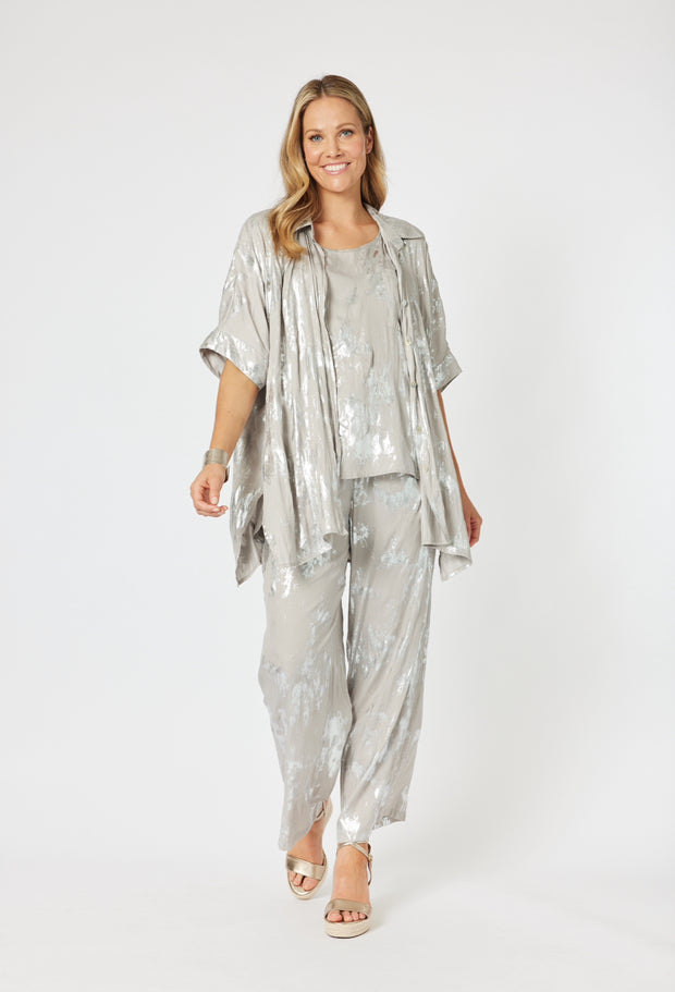 Jacket  - Champagne Foil Oversized Shirt