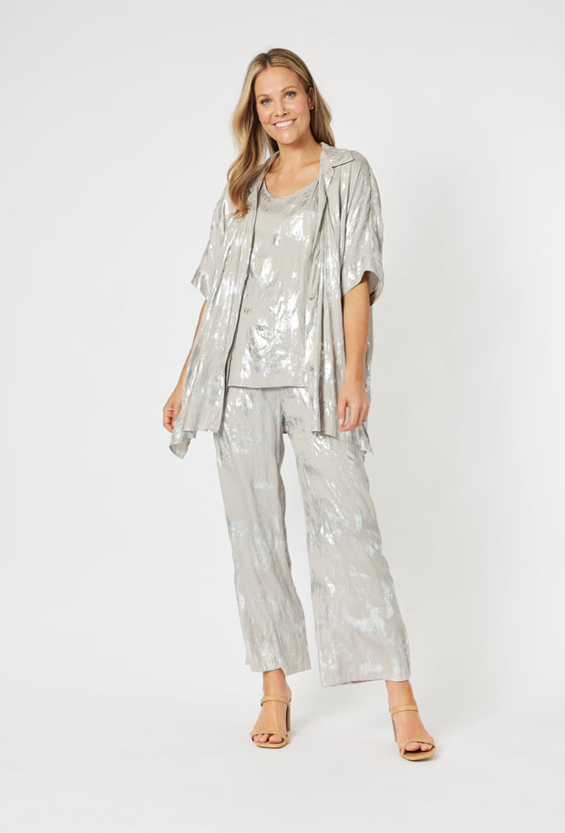 Jacket  - Champagne Foil Oversized Shirt