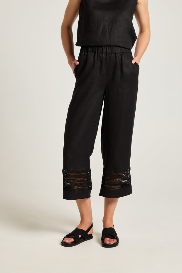 Pant - Lotus Linen Black by Yarra Trail