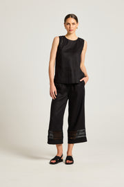 Pant - Lotus Linen Black by Yarra Trail