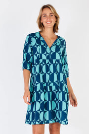 Dress - Ottowa in Lagoon in Cotton Voile