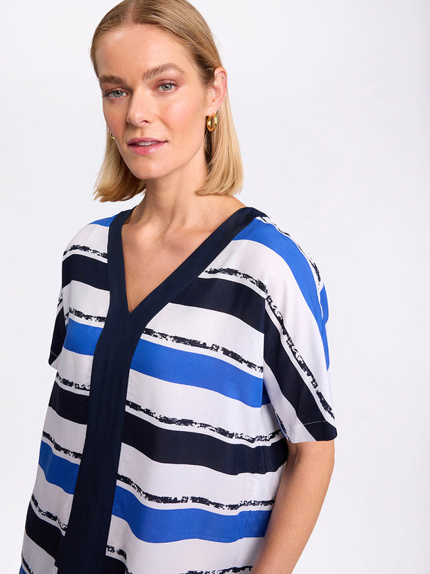 Top - S/S Blue Stripe by MARCO POLO