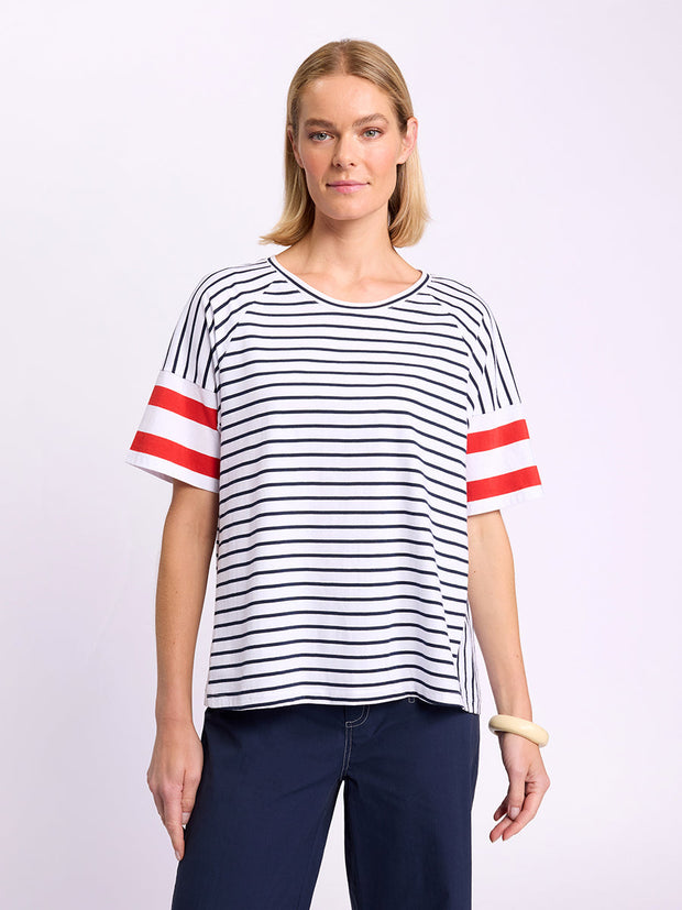 Top - Raglan Stripe Tee by MARCO POLO