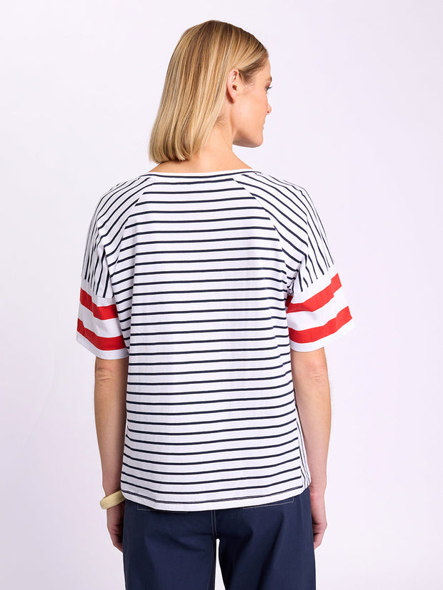 Top - Raglan Stripe Tee by MARCO POLO