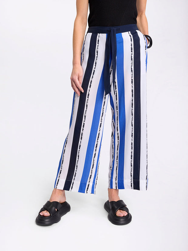 Pant - Relaxed Blue Striped by MARCO POLO