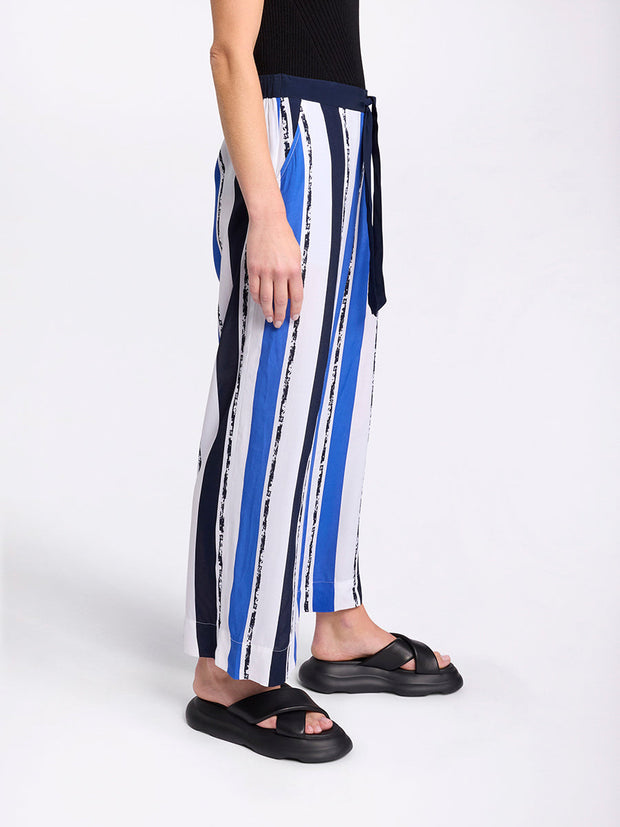 Pant - Relaxed Blue Striped by MARCO POLO