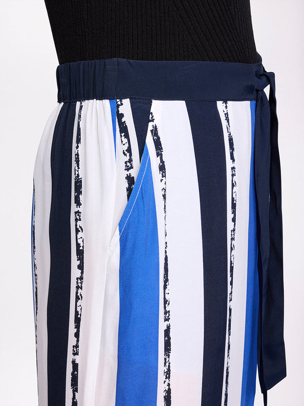 Pant - Relaxed Blue Striped by MARCO POLO